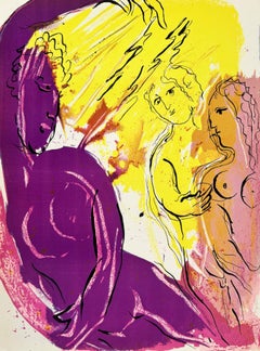„Engel des Paradieses“, Original-Lithografie, modern, 1956, sehr guter Zustand