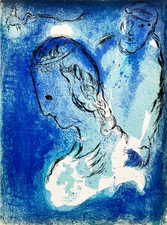 Abraham und Sarah, Original-Lithografie, modern, 1956, sehr guter Zustand