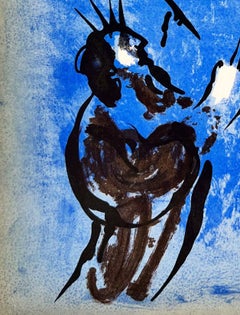 Moses Receiving the Tablets of the Law, Original Lithograph, Modern, 1956