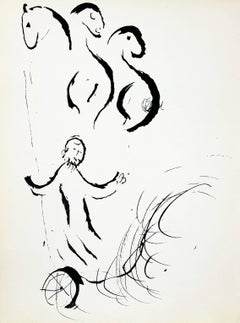 The Prophet Daniel in the Lions' Den, Original Lithograph, Modern, 1956, Excelle