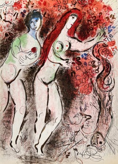 Adam and Eve and the Forbidden Fruit, Original Lithograph, Modern, 1960