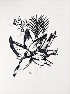 Adamo ed Eva e il frutto proibito, litografia originale, moderna, 1960