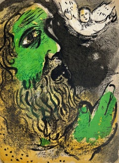 Job Praying, Original Lithograph, Modern, 1960, Excellent