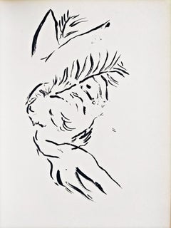 Job Praying, Original Lithograph, Modern, 1960, Excellent