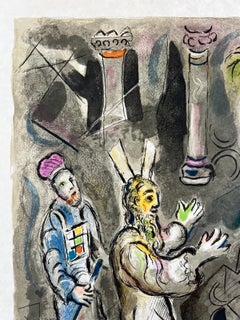 Moses und Aaron beim Pharao, Original-Lithografie, zeitgenössisch, 1966