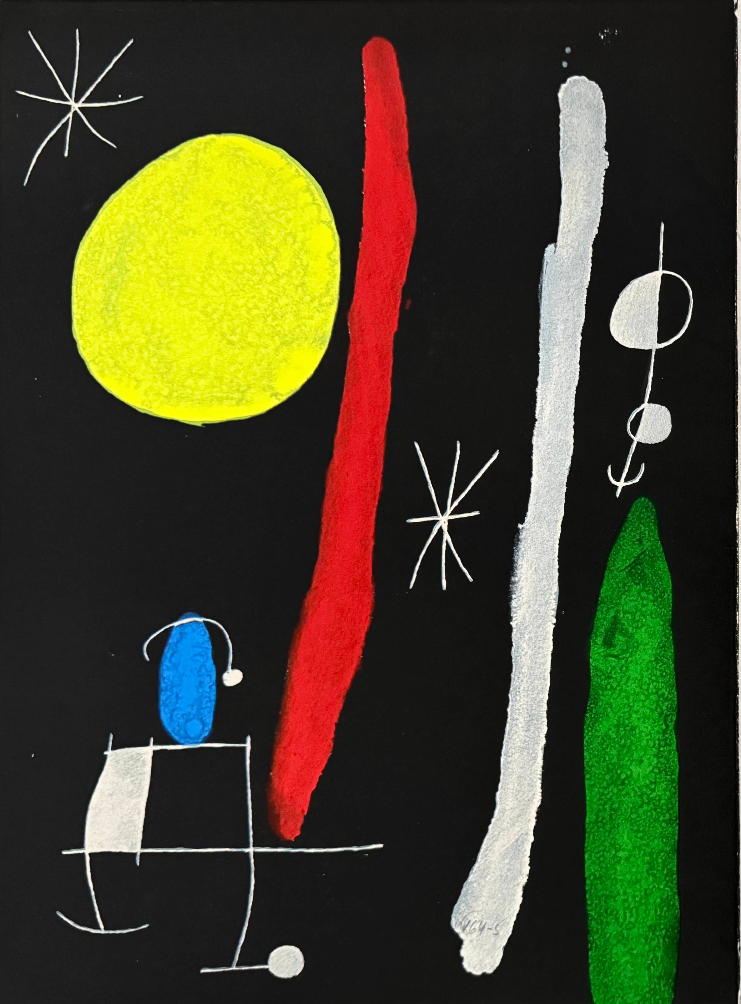 Joan Miró Print - Composition, Original Lithograph, Modern, 1967, Excellent