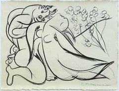 Minoutaure et Nue, Lithograph, Modern, 1967, Framed, Excellent