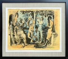 Bacchanale, Lithograph, Modern, 1967, Framed, Excellent