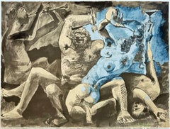Bacchanale, Lithograph, Modern, 1967, Framed, Excellent