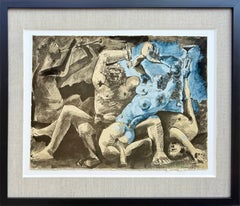 Bacchanale, Lithograph, Modern, 1967, Framed, Excellent