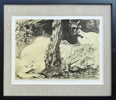 Faune et Fuemme Nue, Lithograph, Modern, 1967, Framed, Excellent