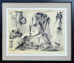 Jeune Faune, Femme et Enfant, Lithograph, Modern, 1967, Framed, Excellent