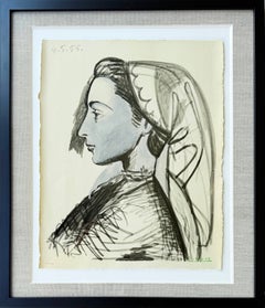 Portrait de Jacqueline, Lithograph, Modern, 1967, Framed, Excellent