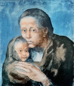 Motherhood, Les bleus de Barcelone, Lithograph, Modern, 1961