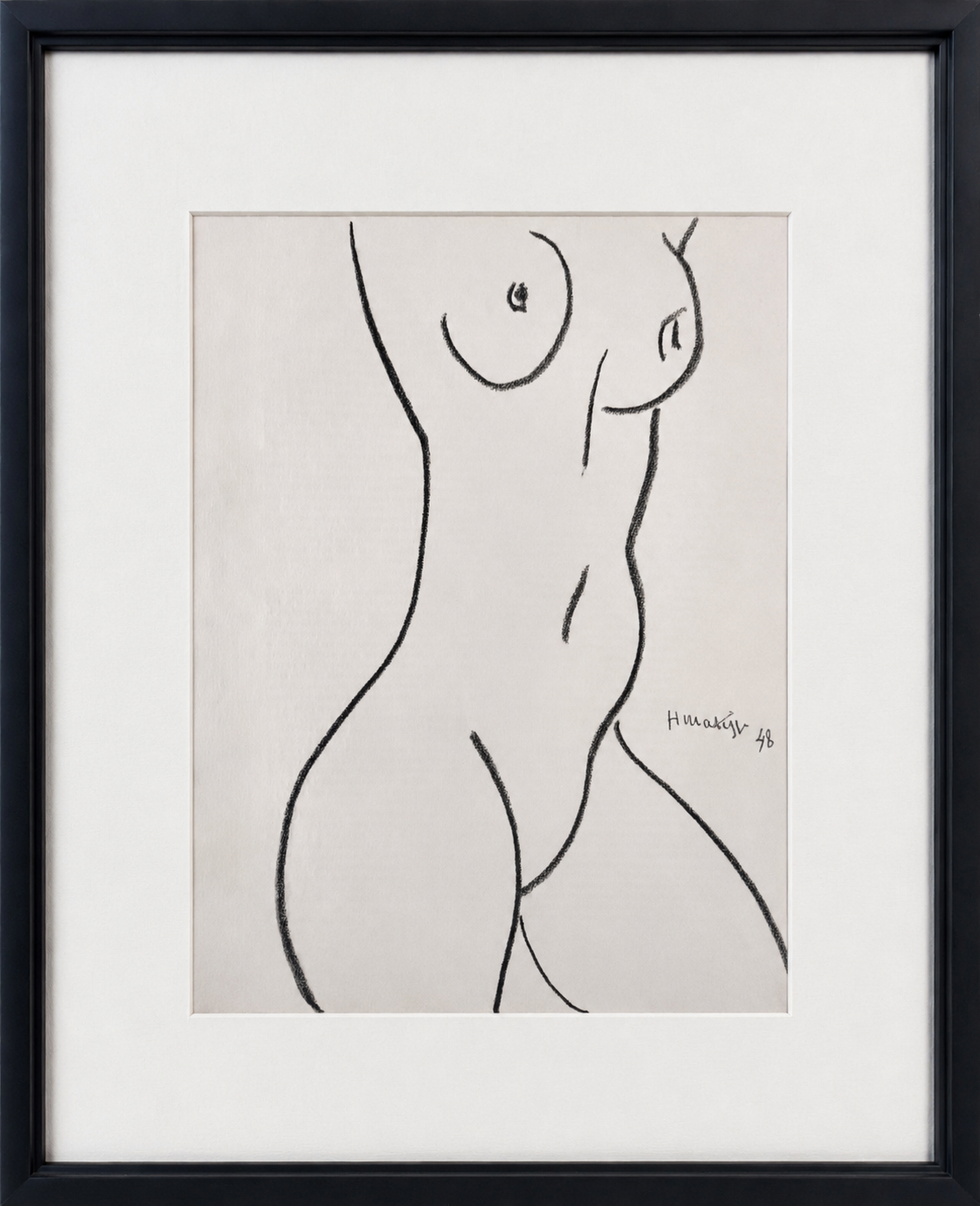 Henri Matisse Print - Femme Nu, Lithograph, Modern, 1952, Framed, Excellent