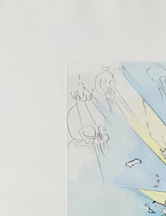 A Shattering Entrance upon the American Stage, Drypoint etching, 1973, Signed