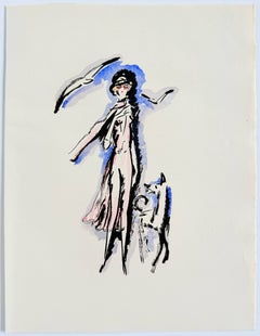 La Garçonne, pochoir original, style moderne, 1925, excellent état