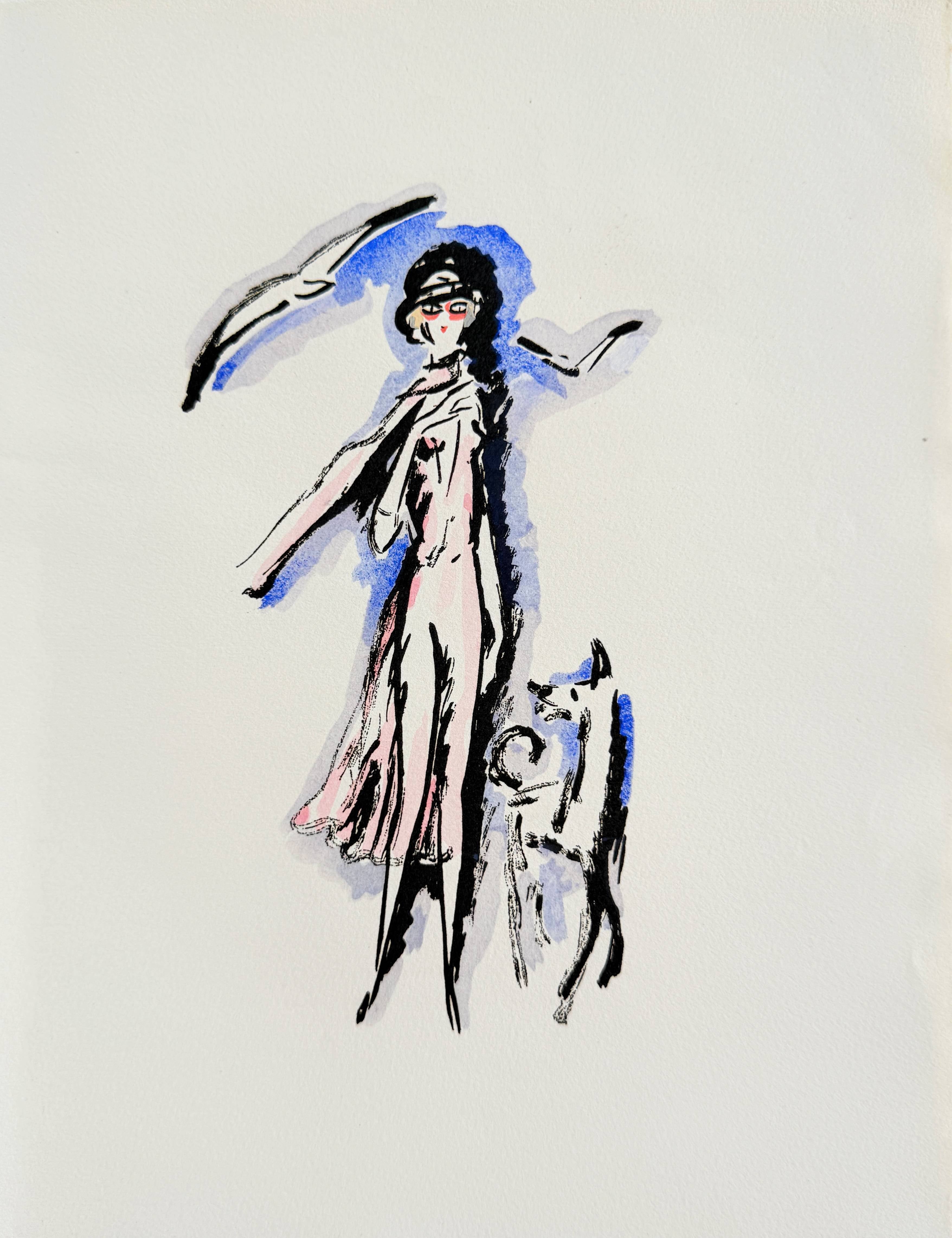 La Garçonne, pochoir originale, moderno, 1925, ottimo stato - Art di Kees van Dongen