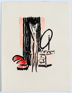 La Garçonne, pochoir original, style moderne, 1925, excellent état