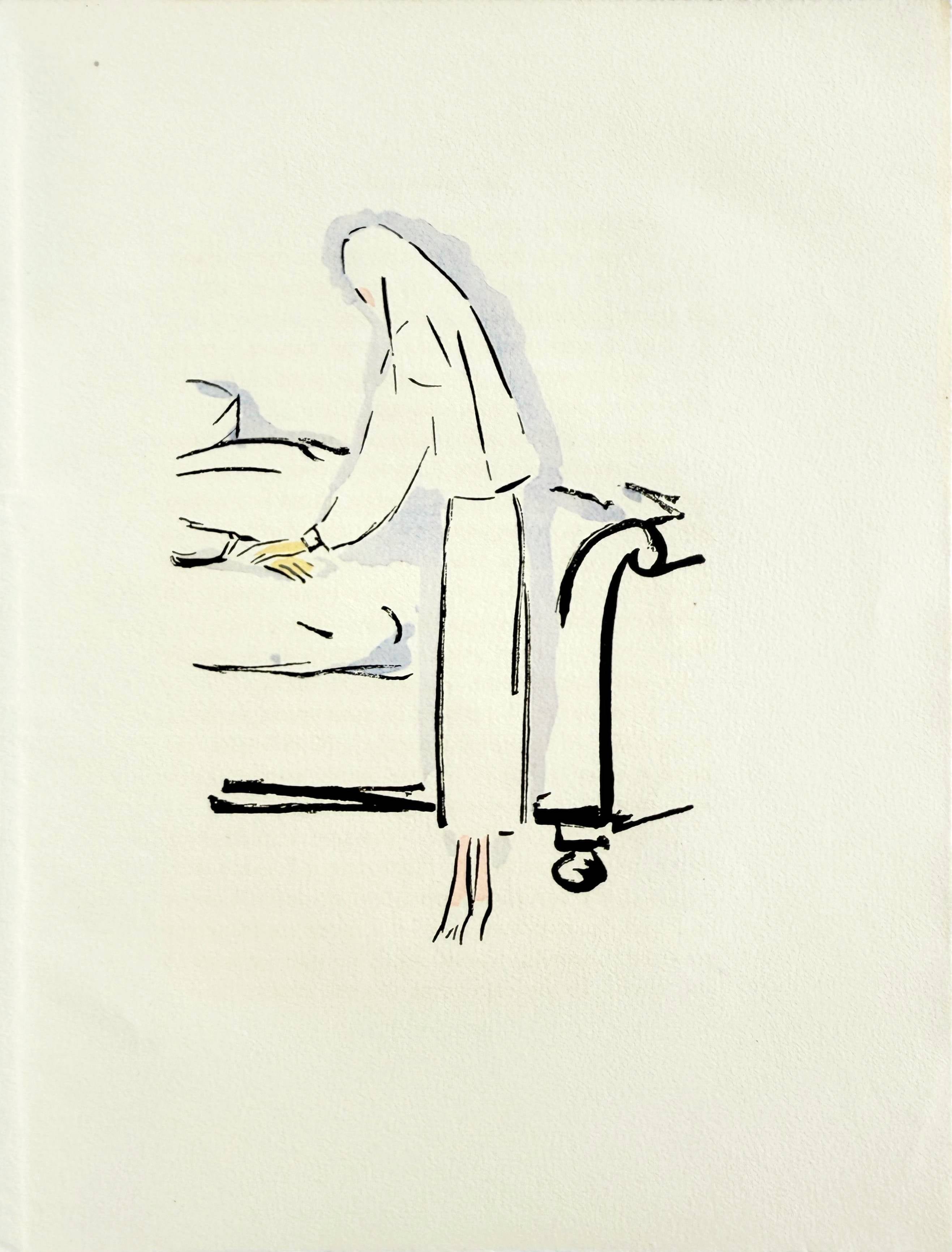 Figurative Print di Kees van Dongen - La Garçonne, pochoir originale, moderno, 1925, ottimo stato