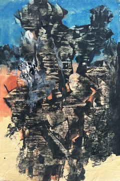Composizione 1, Guazzo originale, Moderno, 1950-1959, Firmato, Ottimo stato