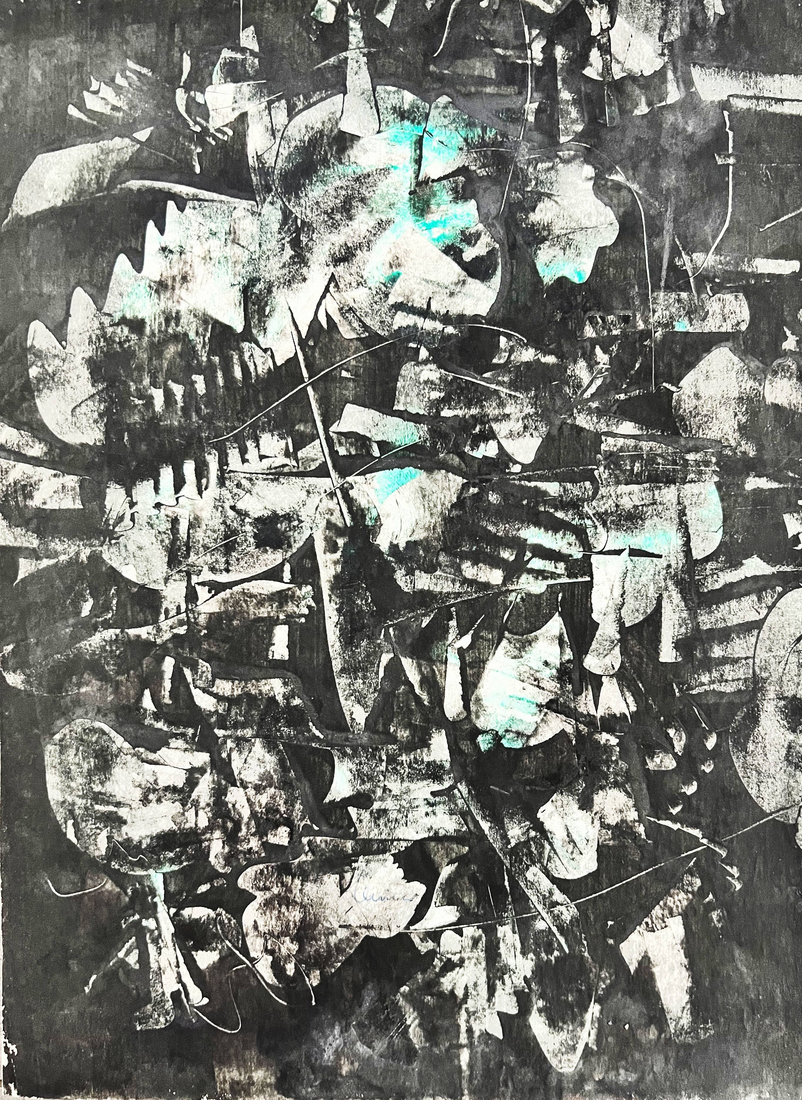 Composición 11, gouache original, moderno, 1950-1959, firmado, excelente