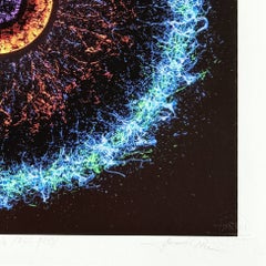 Nébuleuse de l'Hélix (NGC 7293), giclée originale, abstraite, signée, excellent état