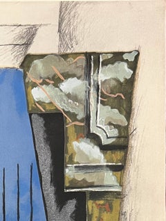 Guitare, Un éventail, Lithograph, Modern, 1962, Excellent