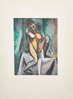Nu Assis, Un éventail, Lithograph, Modern, 1962, Excellent