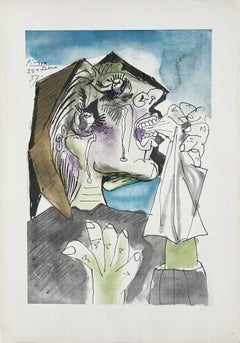 Weeping Woman, 15 Drawings, Lithograph, Modern, 1946