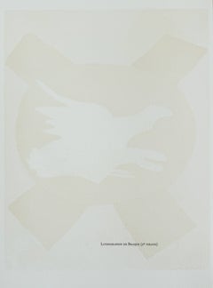 Colombe sur fond vert, Lithograph, Modern, 1975, Excellent