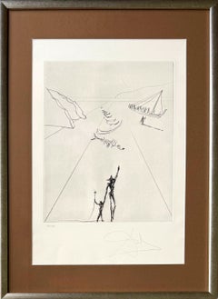 Apotheosis, Original Etching, Surrealist, 1974, Framed, Signed