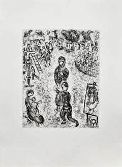 «El regreso del hijo pródigo», grabado original, obra moderna, 1981, enmarcado