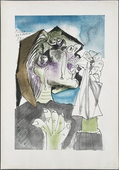 „Die weinende Frau“, 15 Zeichnungen, Lithografie, Moderne, 1946