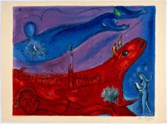 La Bastille, Original Lithograph, Modern, 1954, Signed