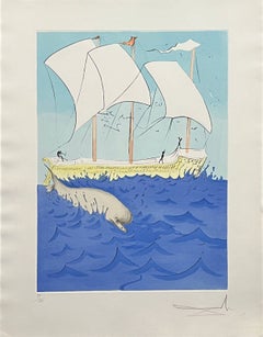 Zebulun, Originalradierung, surrealistisch, 1973, signiert