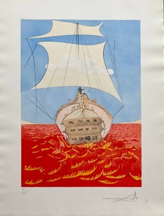 Naphtali, Original Etching, Surrealist, 1973, Signed