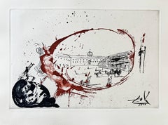 Vision of Paradise, Original Etching, Surrealist, 1971