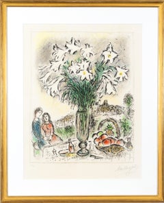 Les arums (Gli Arum), Litografia originale, Moderna, 1975, Firmata