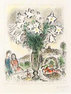 «Les arums» (Los arums), litografía original, contemporánea, 1975, firmada