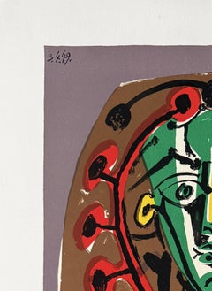 Figure au Corsage rayé (Figure with Striped Bodice), Lithograph, Modern, 1978
