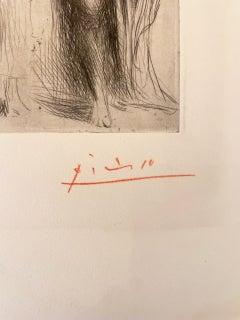 Les Trois Femmes (The Three Women), Original Drypoing Etching, 1924, Signed