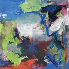 Life Travels, Abstract 12 x 12 Original Painting, Intuitive Art