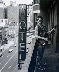 Dee Dee Ramone on Chelsea Hotel Balcony