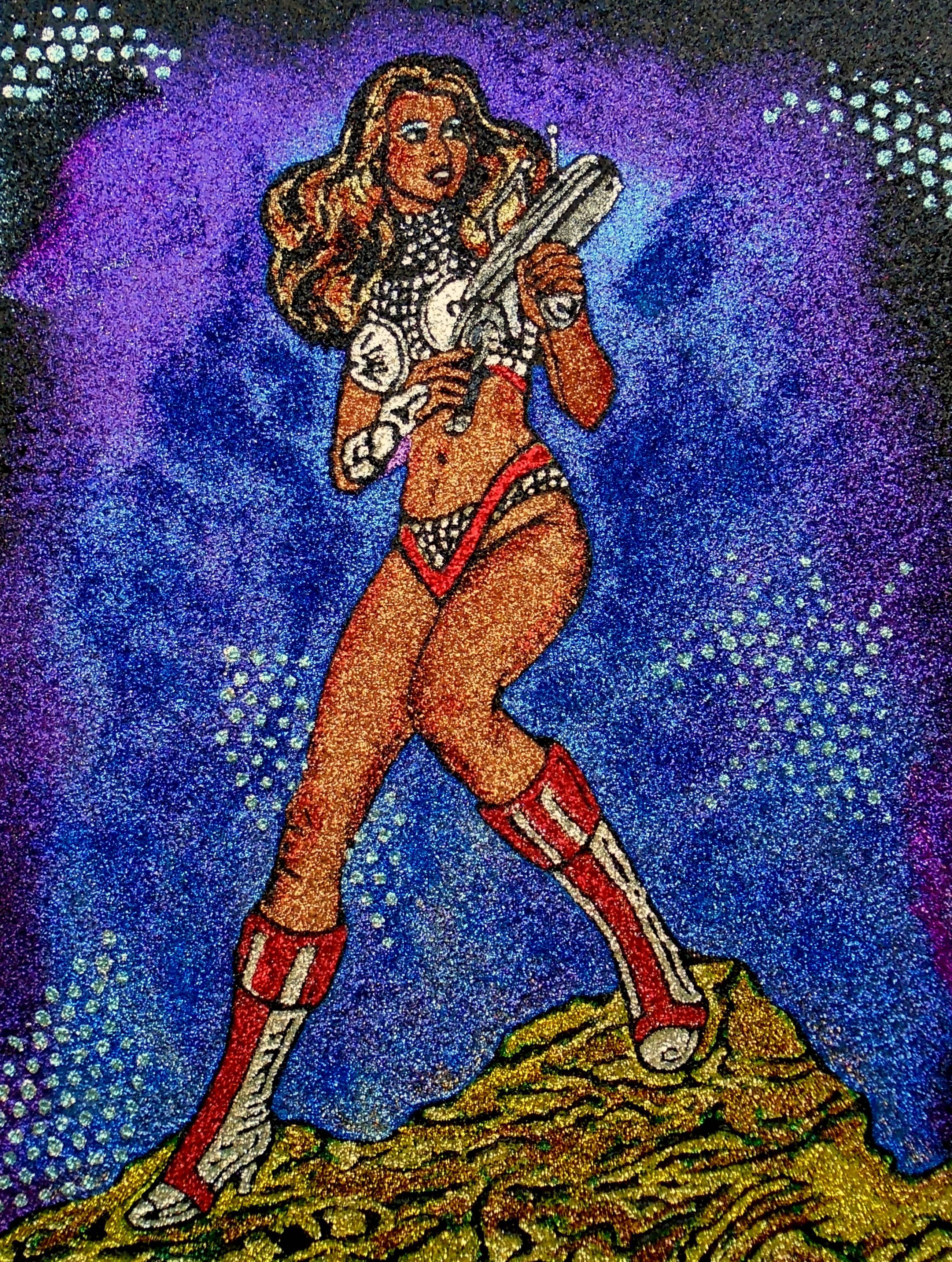 Barbarella - Mixed Media Art by Sue Zola