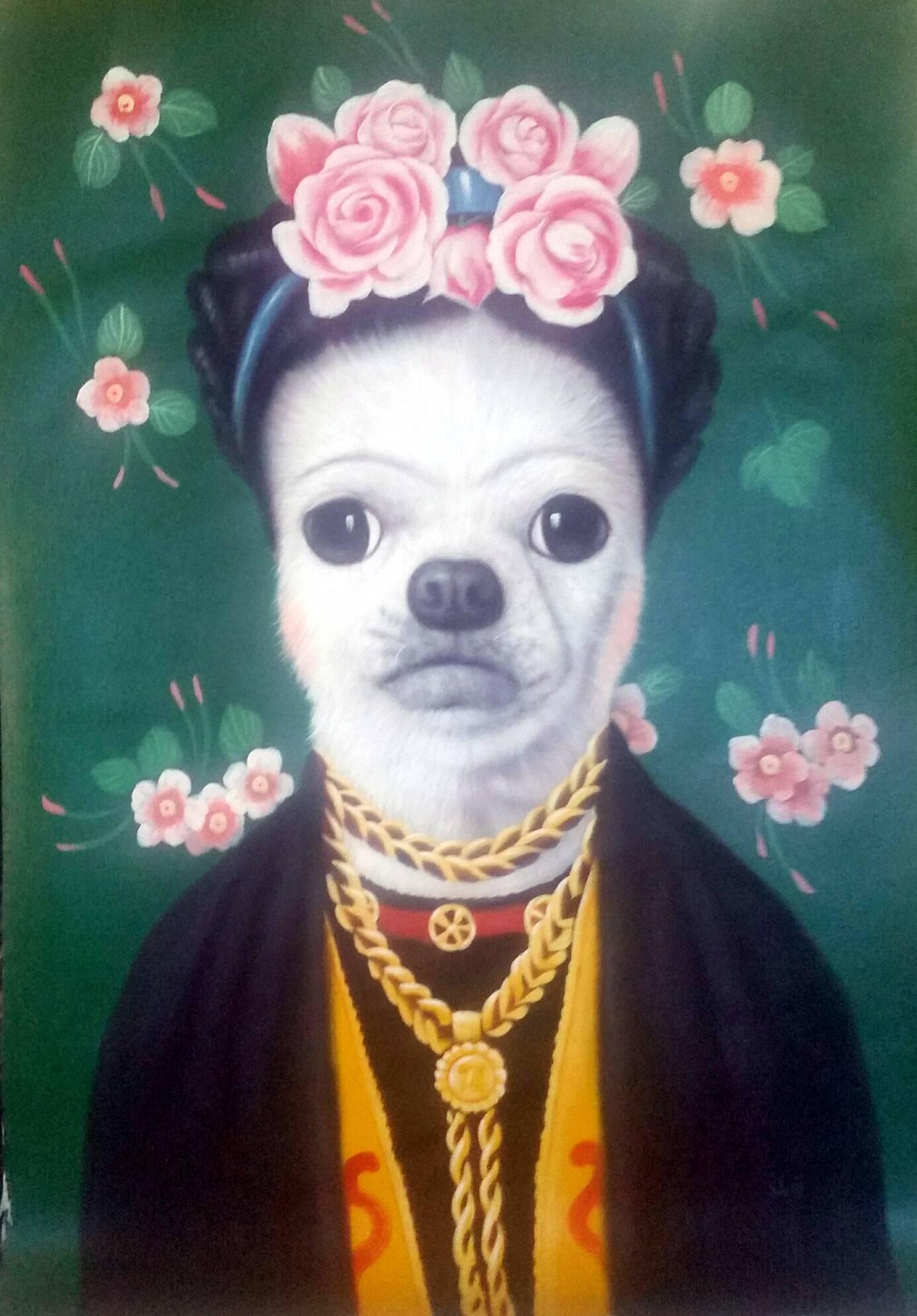 Y.m.Lo Animal Painting - Frida Chihuahua