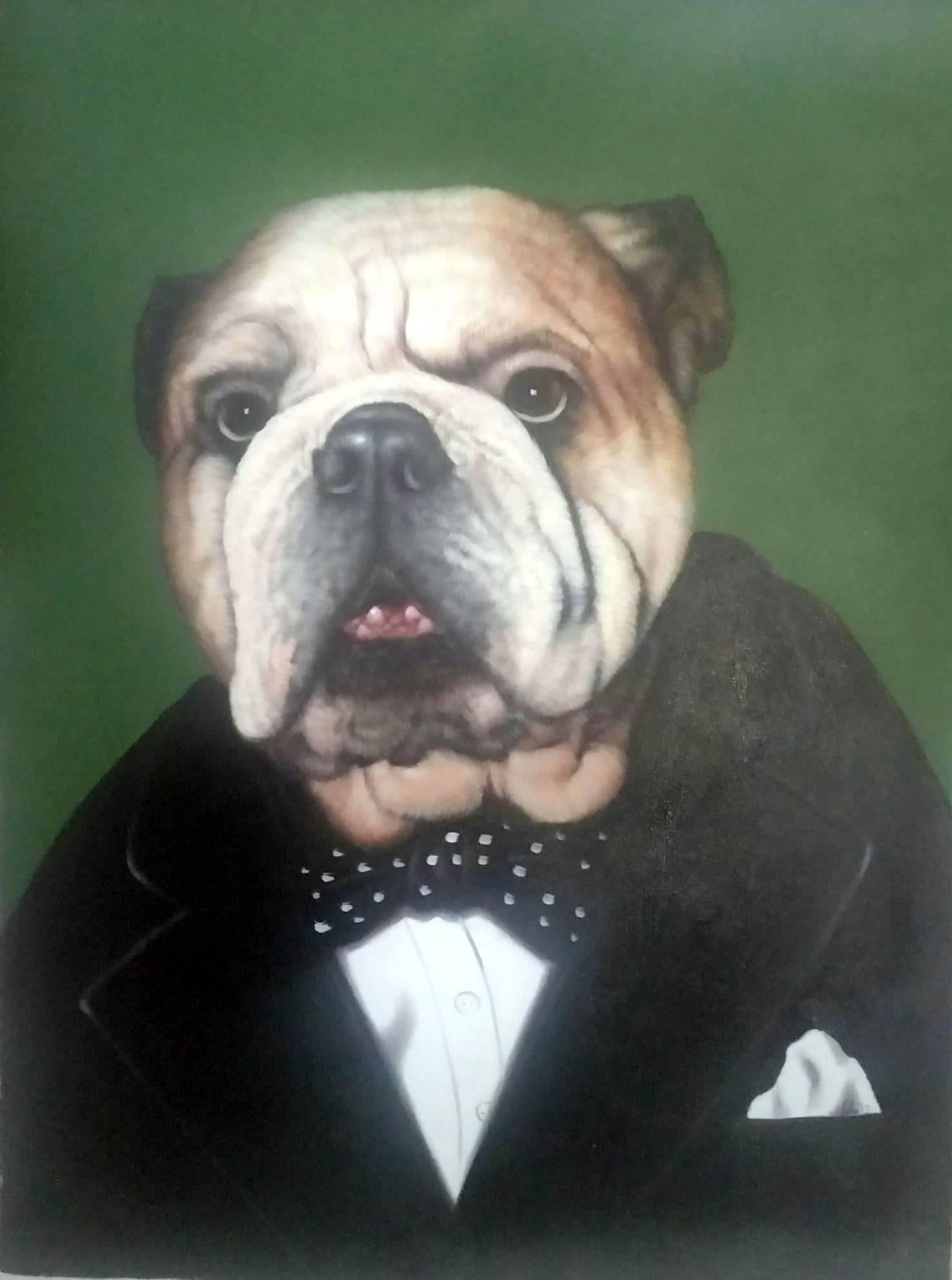Y.m.Lo Animal Painting - Uncle Bull the Dog