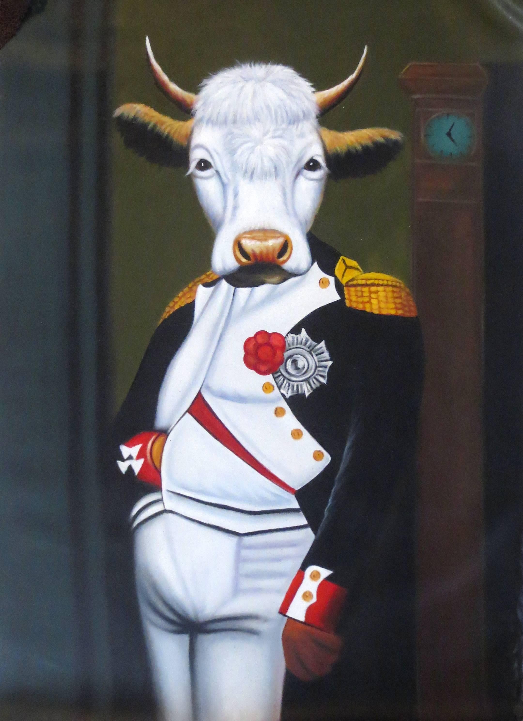 Y.m.Lo Animal Painting - Napoleon Bovineparte Vlll