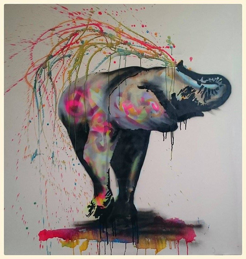 Dom Pattinson Animal Painting - Irrelephant