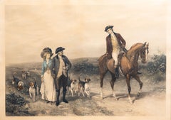 Love’s Barrier — Victorian Fox Hunting Print After Heywood Hardy, 1891